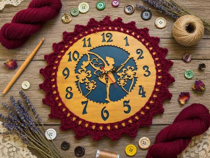 Crochet Clock Frame PDF + Video Tutorial (English Only)