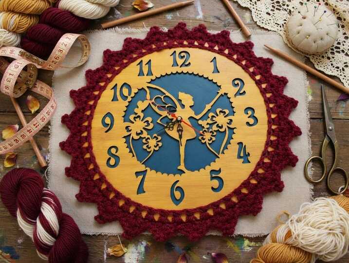 Crochet Clock Frame PDF + Video Tutorial (English Only)