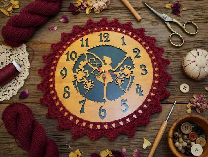 Crochet Clock Frame PDF + Video Tutorial (English Only)