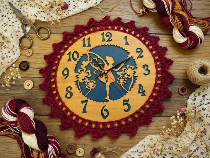 Crochet Clock Frame PDF + Video Tutorial (English Only)