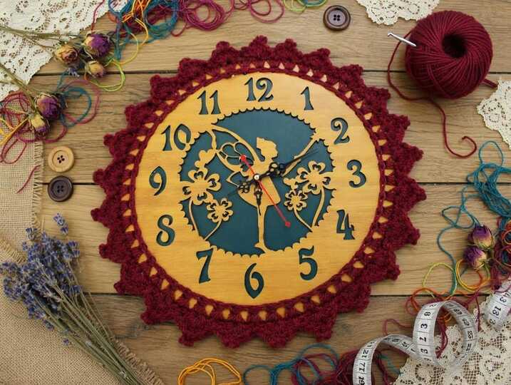 Crochet Clock Frame PDF + Video Tutorial (English Only)