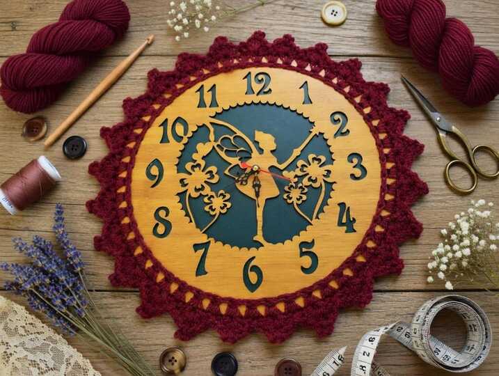 Crochet Clock Frame PDF + Video Tutorial (English Only)