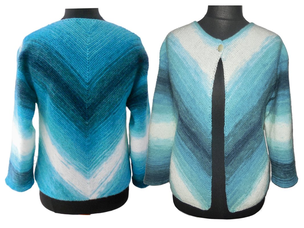 Strickanleitung Damenjacke "Schrägstrick"