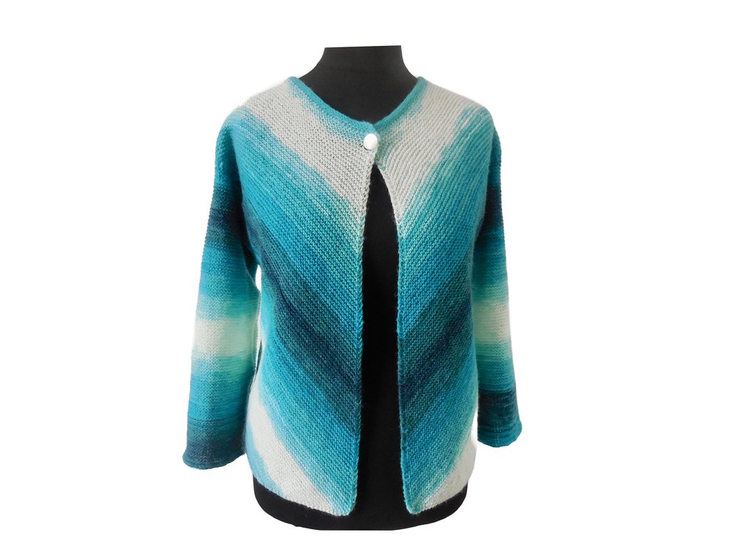 Strickanleitung Damenjacke "Schrägstrick" - Bild 3