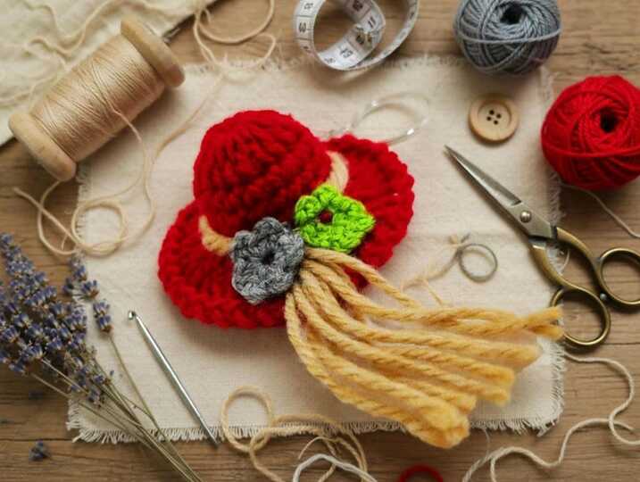 Crochet Hat Keychain PDF + Video Tutorial in English Only