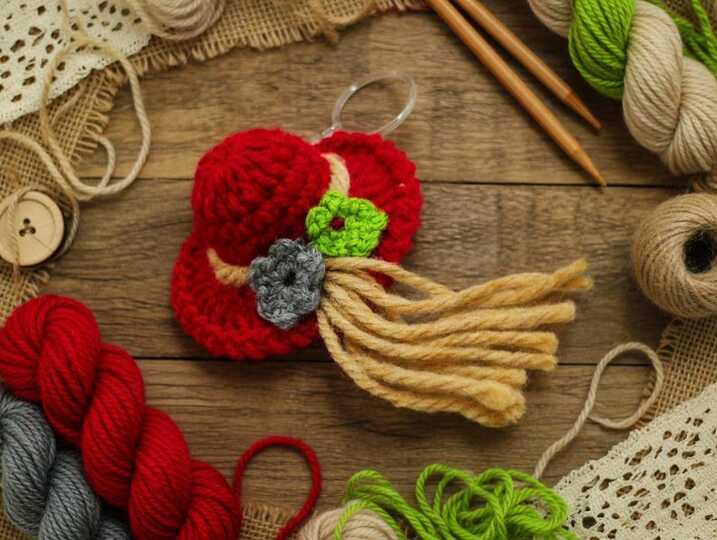 Crochet Hat Keychain PDF + Video Tutorial in English Only