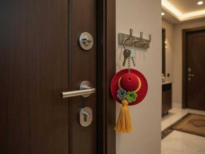 Häkelanleitung Mini Hut Schlüsselanhänger PDF + Video Tutorial nur Englisch