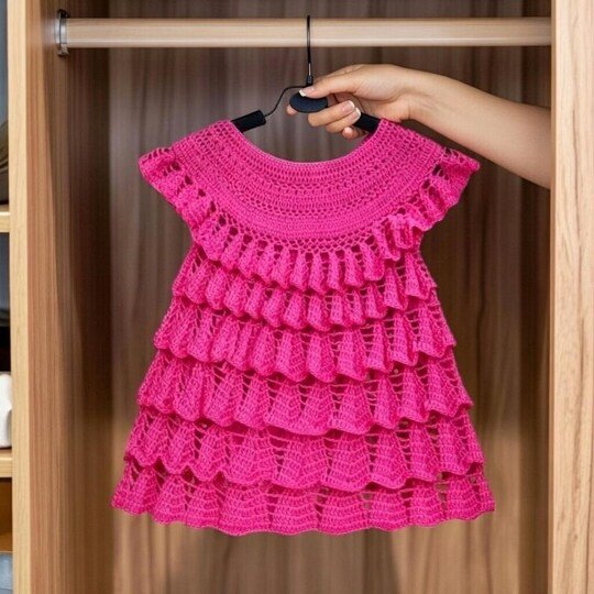 Crochet Baby Dress Pattern + Video Tutorial – Lacy Baby Girl Outfit (Pre