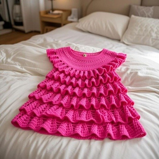 Häkelanleitung Babykleid + Video Tutorial – Spitzen-Babykleid für Frühch