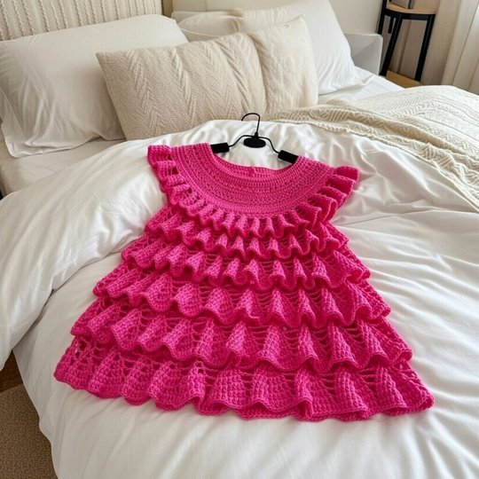 Häkelanleitung Babykleid + Video Tutorial – Spitzen-Babykleid für Frühch