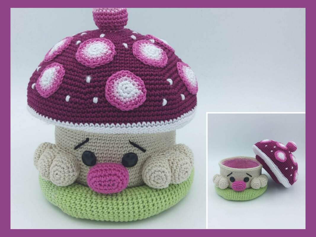 Häkelanleitung / Amigurumi / Pilz Box