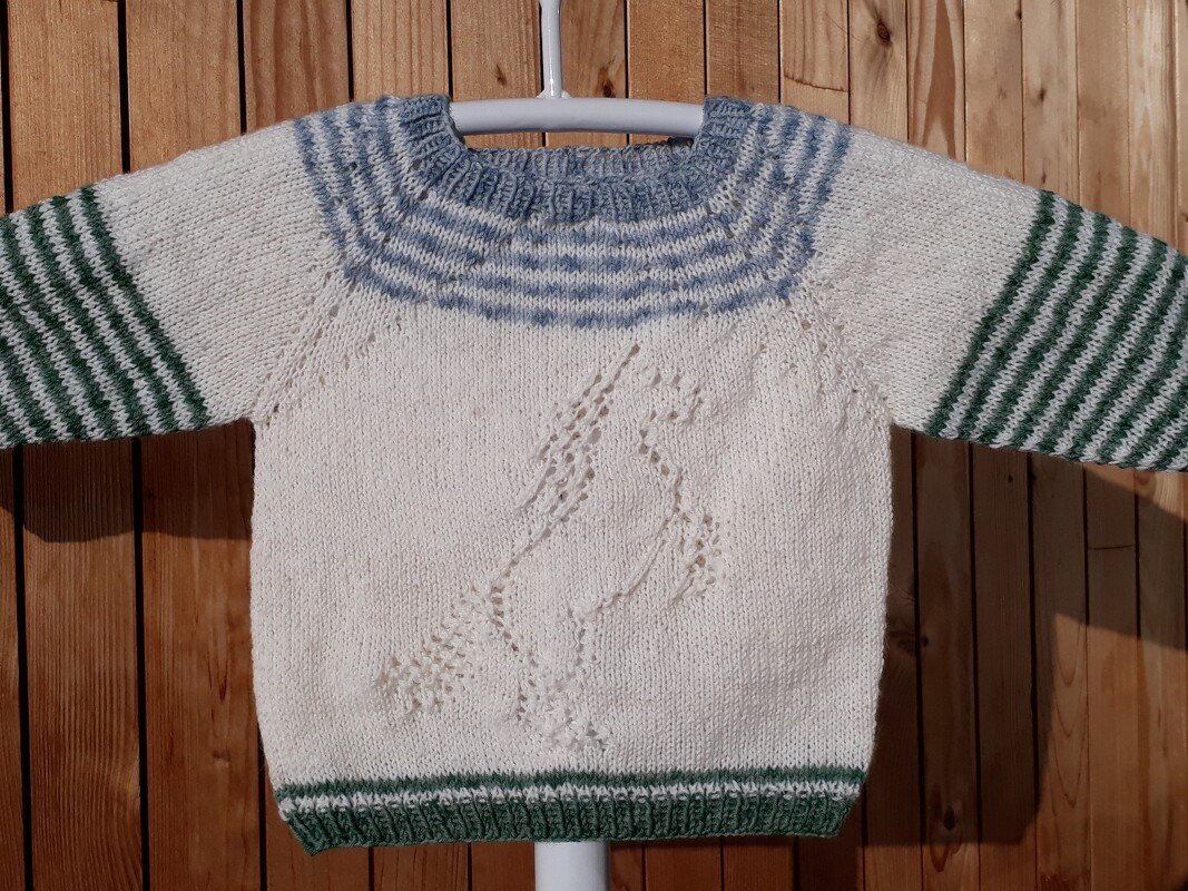Strickanleitung Kinderpulli "Pferd" - Bild 7