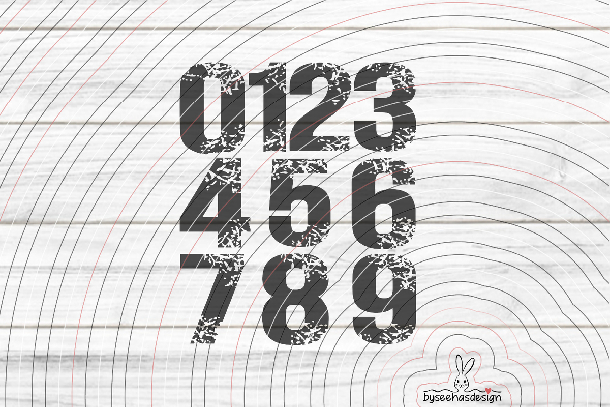 Zahlen 0-9 Plotterdatei SVG DXF - Bild 2
