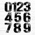 Zahlen 0 - 9 Plotterdatei SVG DXF FCM