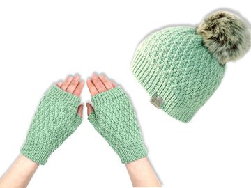 2 PDFs-set: beanie & gloves "Flora" (adult/children)
