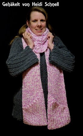 Crochet Pattern Pocket Scarf / Shawl with Pockets Collomano