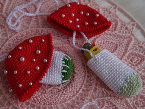 Feuerzeugtäschchen, Pilz, Fliegenpilz