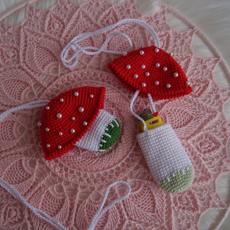 Feuerzeugtäschchen, Pilz, Fliegenpilz - Bild 3