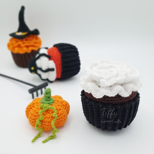 Halloween Pumpkin Cupcake | Amigurumi for Halloween Crochet Pattern PDF