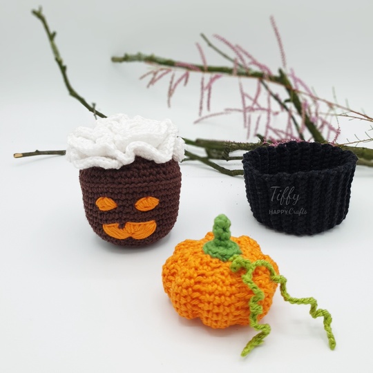Halloween Pumpkin Cupcake | Amigurumi for Halloween Crochet Pattern PDF
