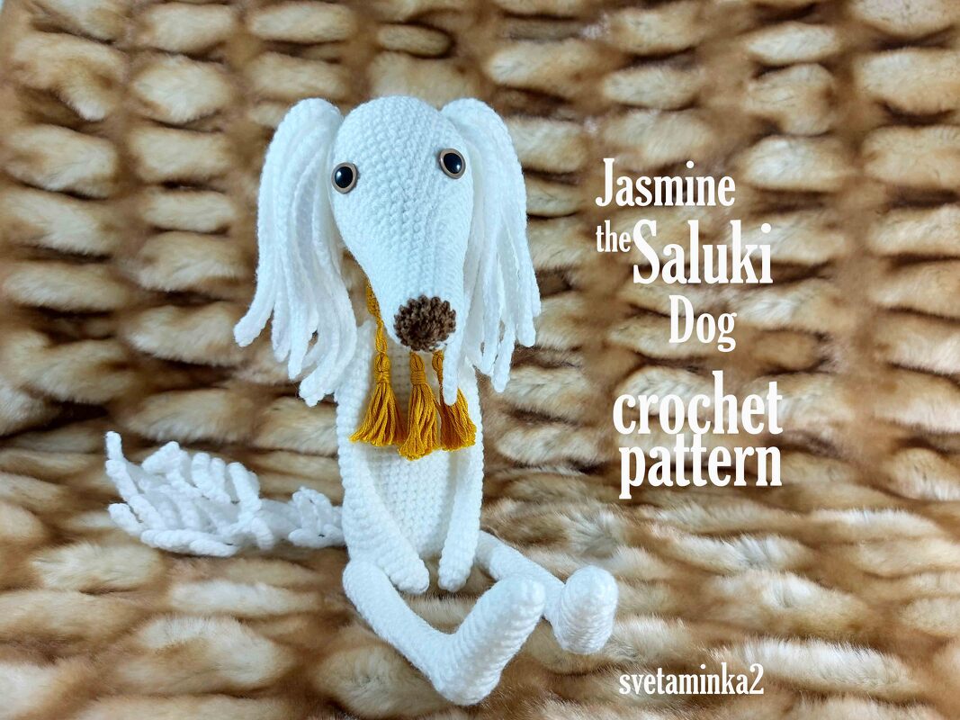 Saluki Crochet Pattern Dog Amigurumi Persian Greyhound Arabian Hound