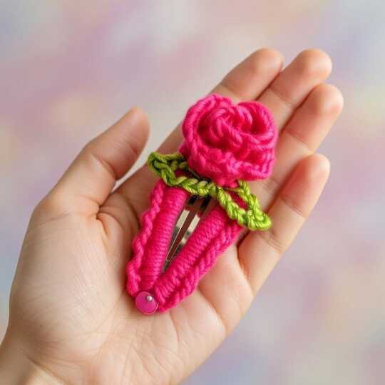 Häkel-Blumen Haarclip PDF Muster + Video (nur Englisch) – nontycrochet