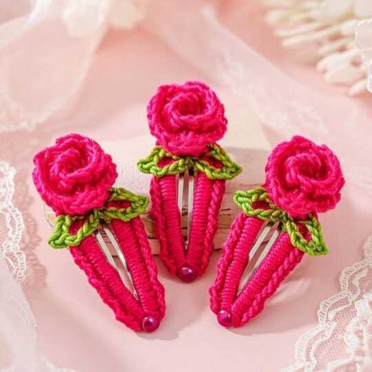 Häkel-Blumen Haarclip PDF Muster + Video (nur Englisch) – nontycrochet