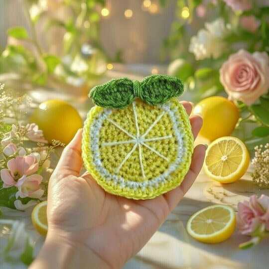 Crochet Lemon Hair Clip Pattern + Video (English Only) | nontycrochet