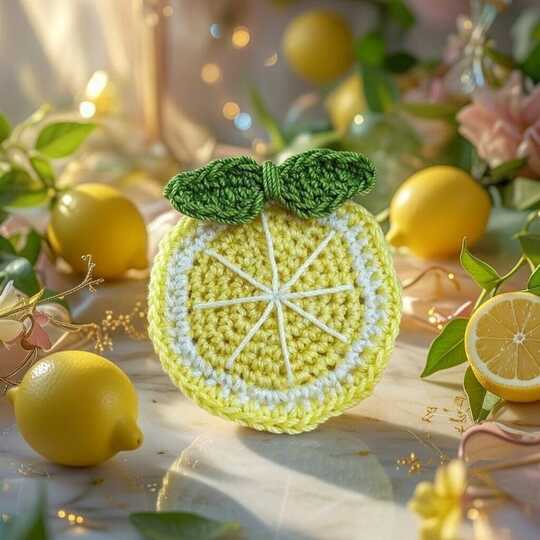 Crochet Lemon Hair Clip Pattern + Video (English Only) | nontycrochet