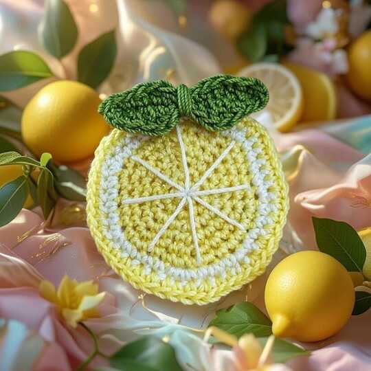 Häkelanleitung Zitronen Haarclip + Video (nur Englisch) | nontycrochet