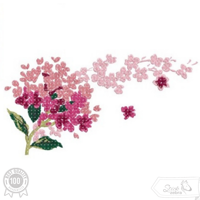 Blume Stickdatei – Verspieltes Blütenmotiv mit fließender Leichtigkeit