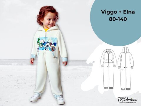 Jumpsuit Vigo+Elna Gr. 80-140 Schnittmuster