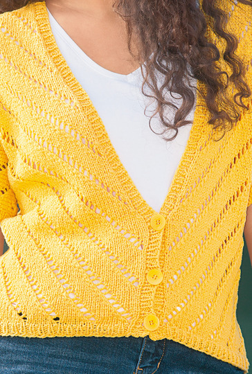 Gelbe Weste mit überschnittener Schulter