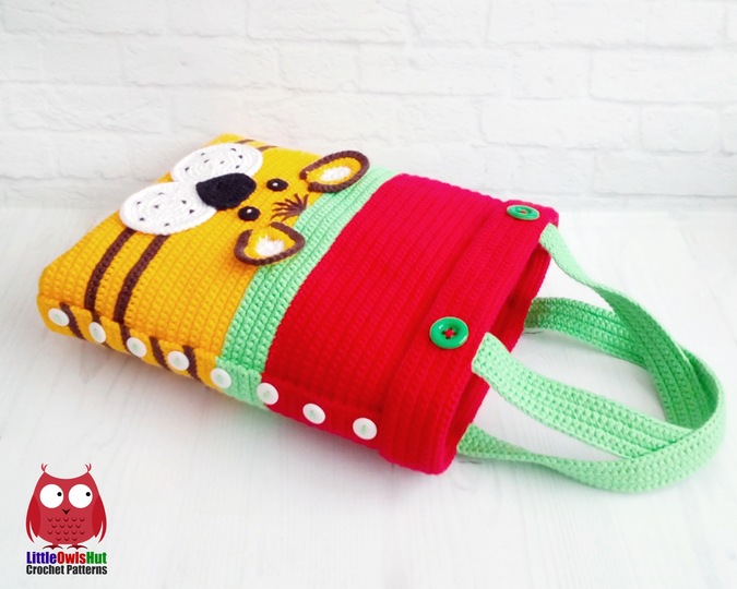 314 Crochet Pattern - Tiger small Bag for Christmas presents or New Year