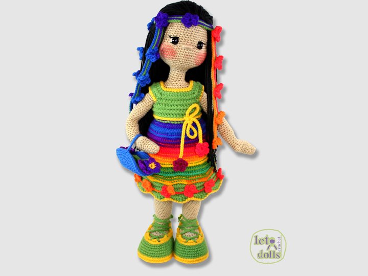 Elena, XLarge Crochet Doll Pattern, Amigurumi, 24"/ 61 cm Tall