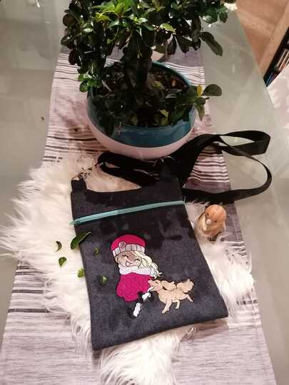 Mädchen mit Hund, Beste Freunde, Hundeliebe Stickdatei