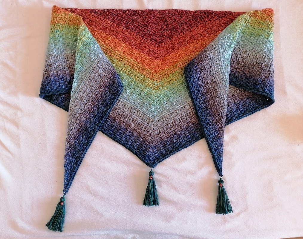 Kuschelzeit - kuscheliges flaches Dreieckstuch - Bild 3