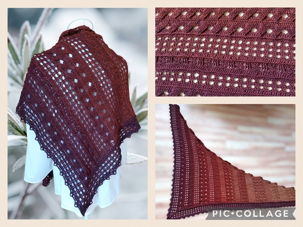 Asymmetric Shawl „Odania BE“ – crochet pattern
