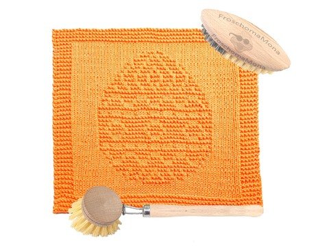 gestricktes Osterdeckchen „ bemaltes Osterei “ Anleitung Ostern Spültücher