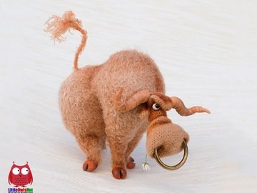 292 Crochet Pattern - Alejandro the Bull, OX farm animal stuffed toy