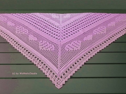 Häkelanleitung Dreieckstuch "Herz an Herz"