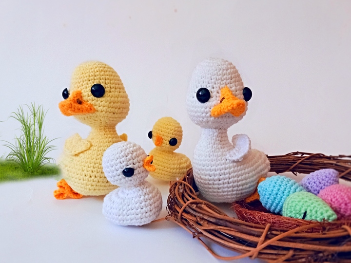 Gänse. Ostern. Häkelanleitung