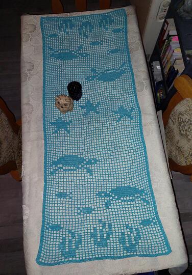 Tischläufer Maritim Schildkröte Häkelanleitung