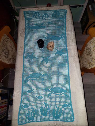 Tischläufer Maritim Schildkröte Häkelanleitung