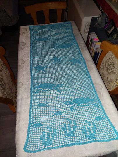 Tischläufer Maritim Schildkröte Häkelanleitung