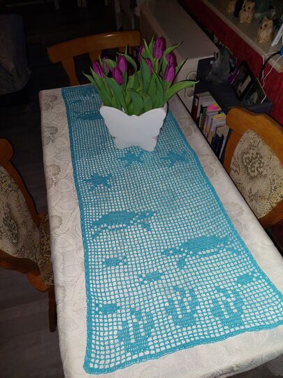 Tischläufer Maritim Schildkröte Häkelanleitung