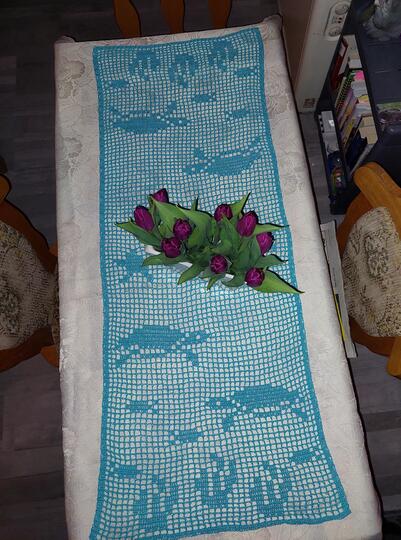 Tischläufer Maritim Schildkröte Häkelanleitung