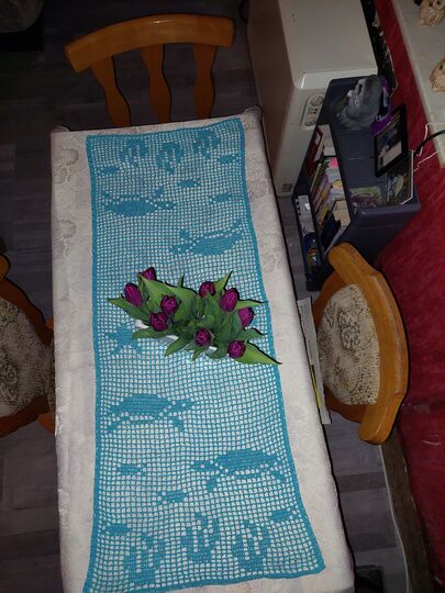 Tischläufer Maritim Schildkröte Häkelanleitung