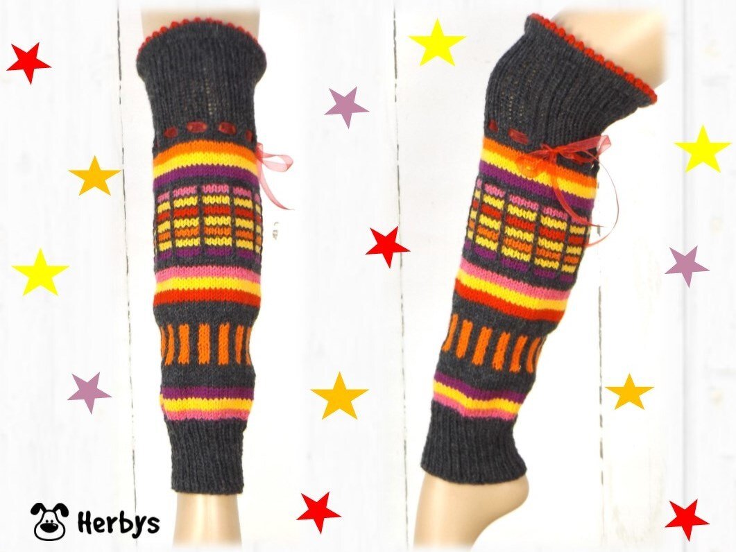 Strickanleitung Beinstulpen "Colori"
