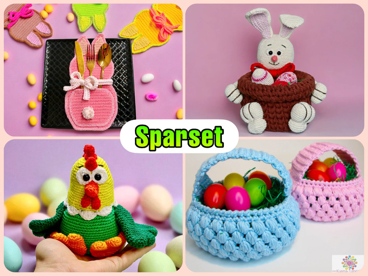 4 Easter Instructions in a Savings Set - Crochet Pattern